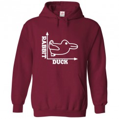 Rabbit Duck Illusion Classic Unisex Kids and Adults Pullover Hoodie							 									 									